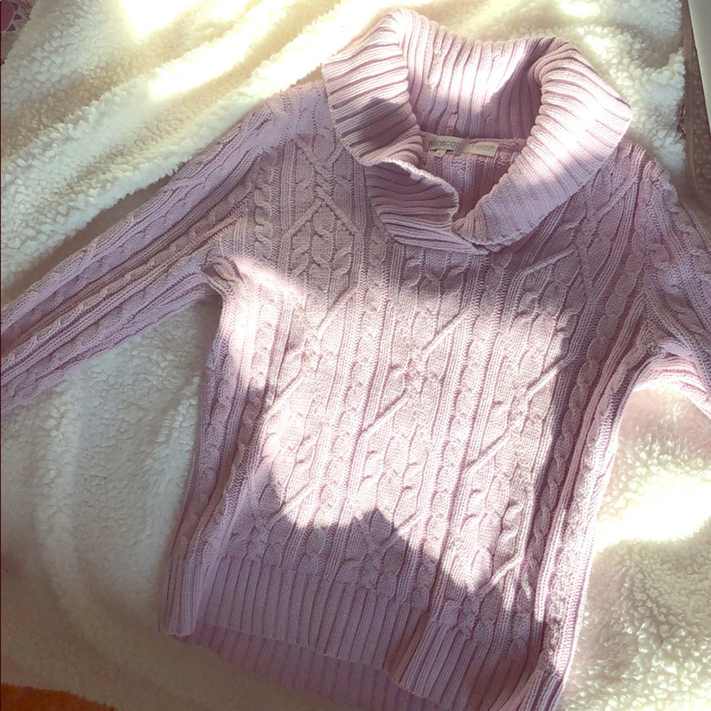 Small Wainscott lavender long-sleeves sweater